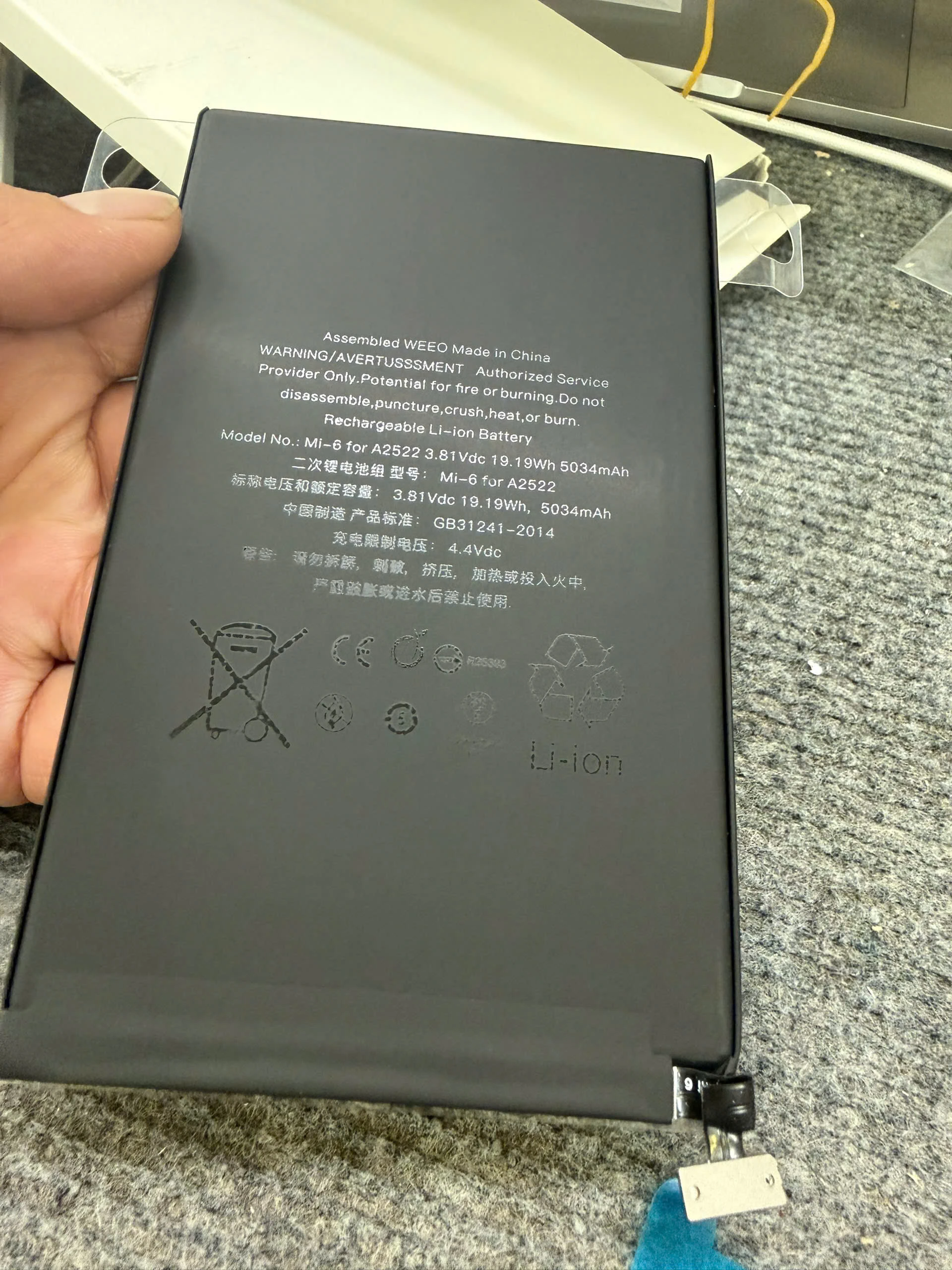 📌 Pin iPad Mini 6 (Model A2567/A2568/A2569) – Dung lượng 5078mAh